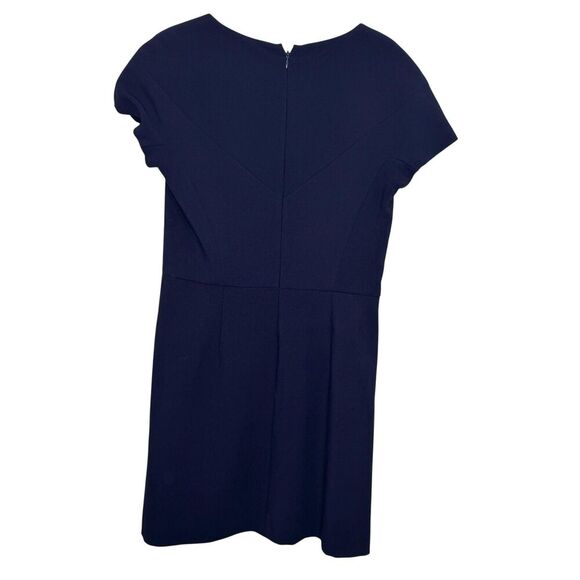 French Connection Dress Medium Whisper Navy Blue Short Sleeve Work Office Career - Picture 2 of 9